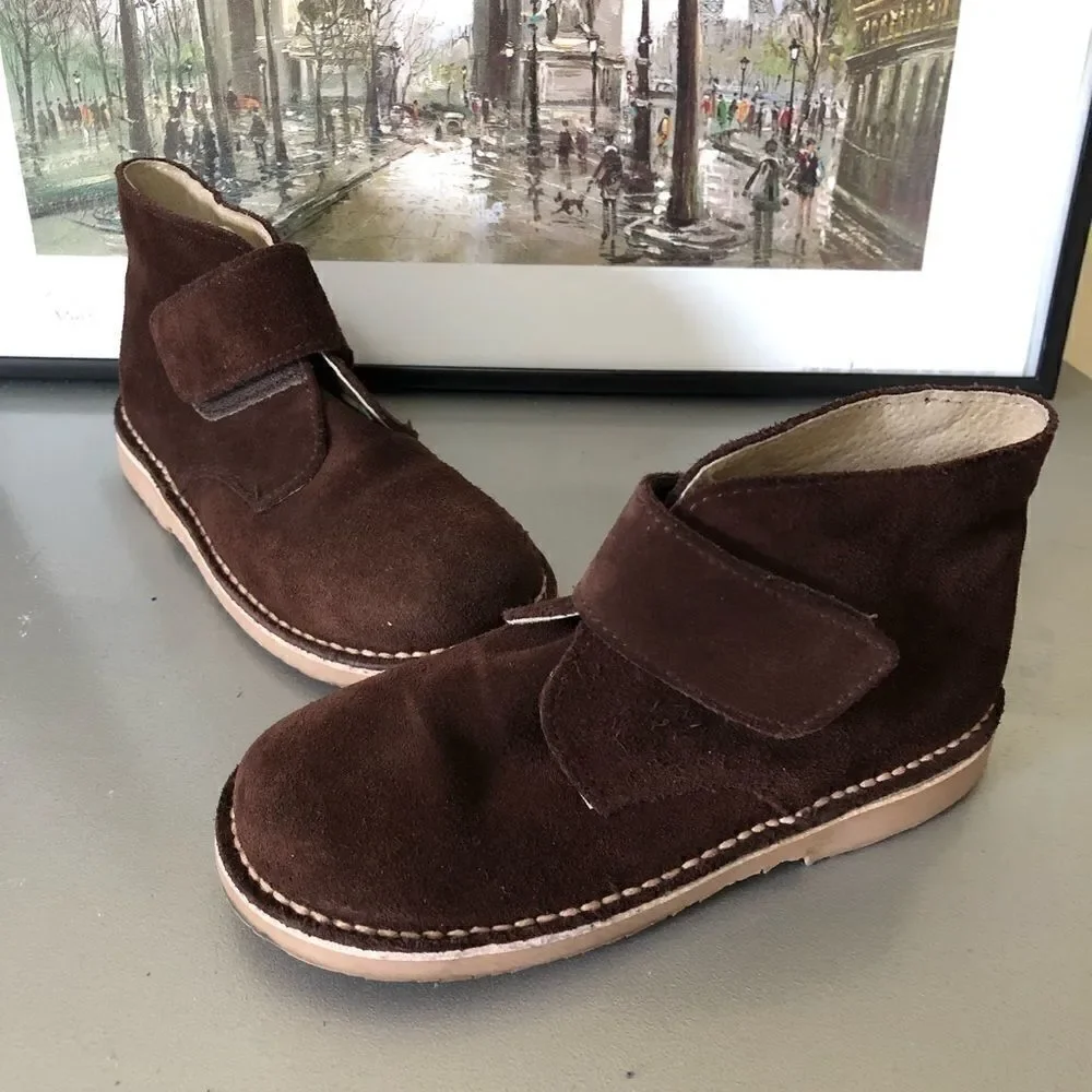 Unit Shoes Brown Suede Booties‎